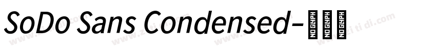 SoDo Sans Condensed字体转换